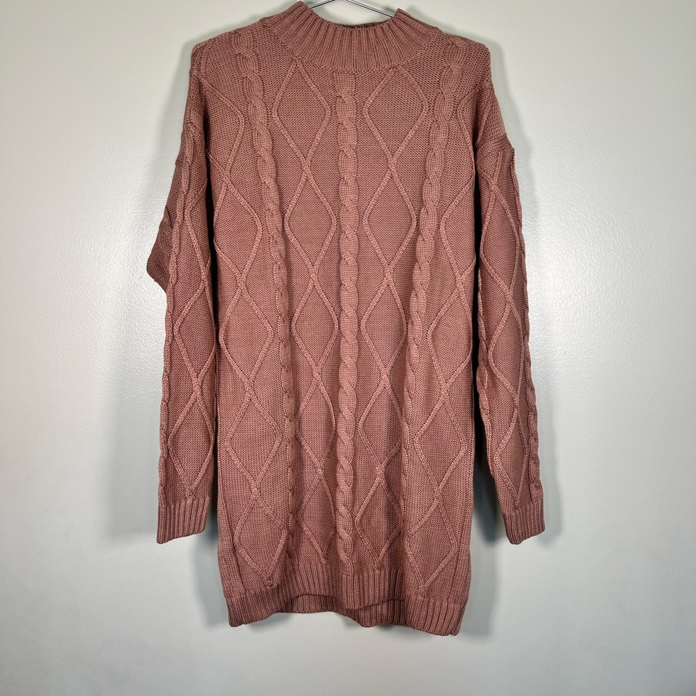 *NEW Por La Cara Pink Knit Sweater Tunic (FLAW)